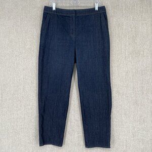 St John Jeans 10 Denim Straight Leg Dark Wash Mid‎ Rise Stretch
